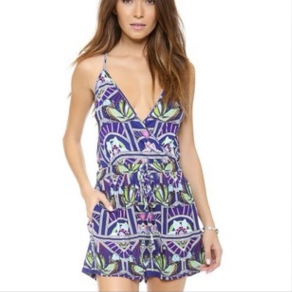 Mara Hoffman swim size small Multicolor Patterned blue and pink Romper coverup